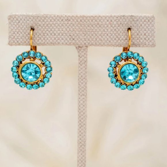 Candela Earrings in Turquoise and Aqua - Picture 1 of 3